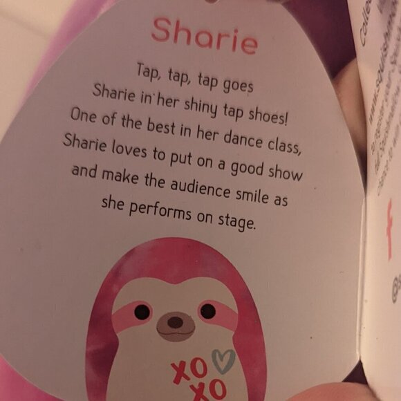 NWT 8" Sharie Sloth XOXO Squishmallows Pink Tie-Dye Plush Stuffed Animal Easter - Picture 6 of 7